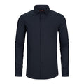FAHIZO Men's Dress Shirt Regular Fit Soild Casual Business Formal Long Sleeve Button Down Shirts with Pocket