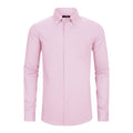 FAHIZO Men's Dress Shirt Regular Fit Soild Casual Business Formal Long Sleeve Button Down Shirts with Pocket