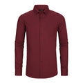 FAHIZO Men's Dress Shirt Regular Fit Soild Casual Business Formal Long Sleeve Button Down Shirts with Pocket