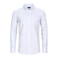 FAHIZO Men's Dress Shirt Regular Fit Soild Casual Business Formal Long Sleeve Button Down Shirts with Pocket