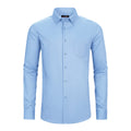 FAHIZO Men's Dress Shirt Regular Fit Soild Casual Business Formal Long Sleeve Button Down Shirts with Pocket