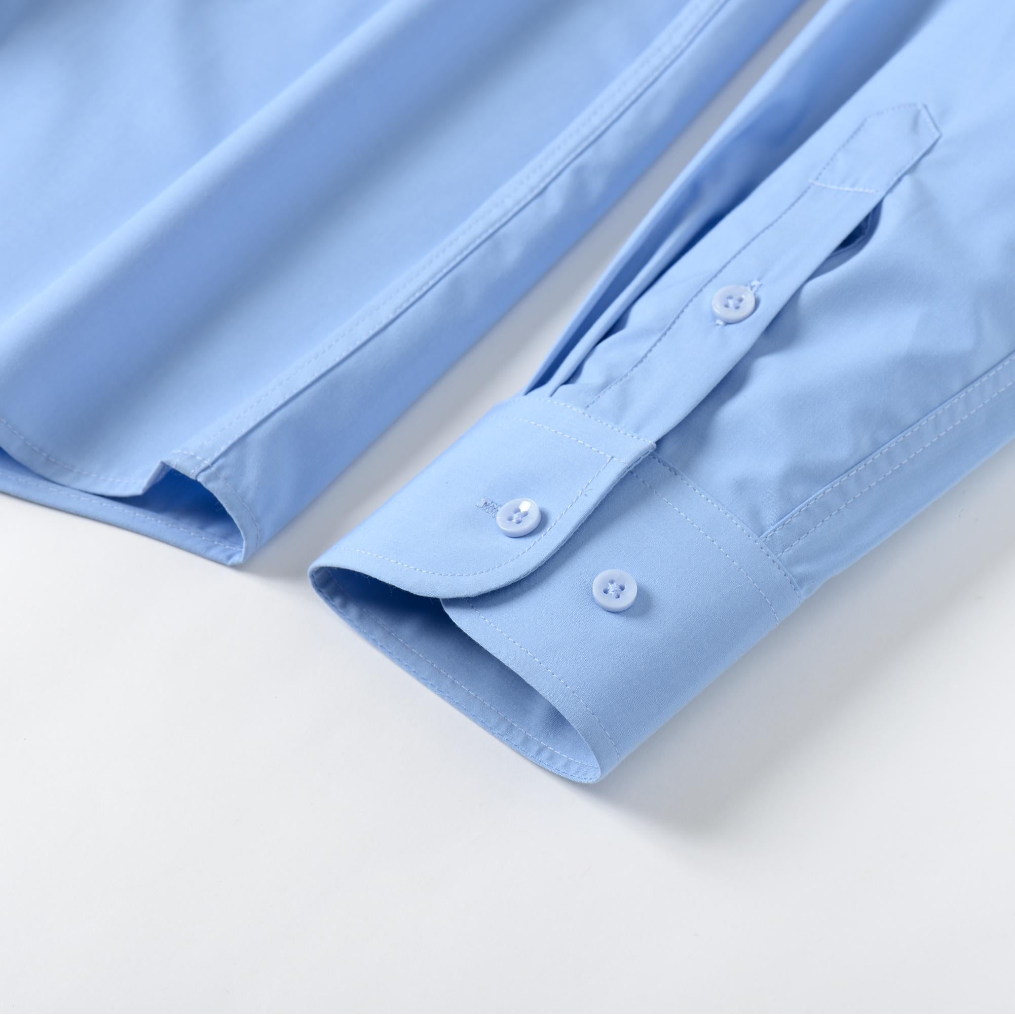 FAHIZO Men's Dress Shirt Casual Regular Fit Stretch Soild Long Sleeve Button Up Shirts