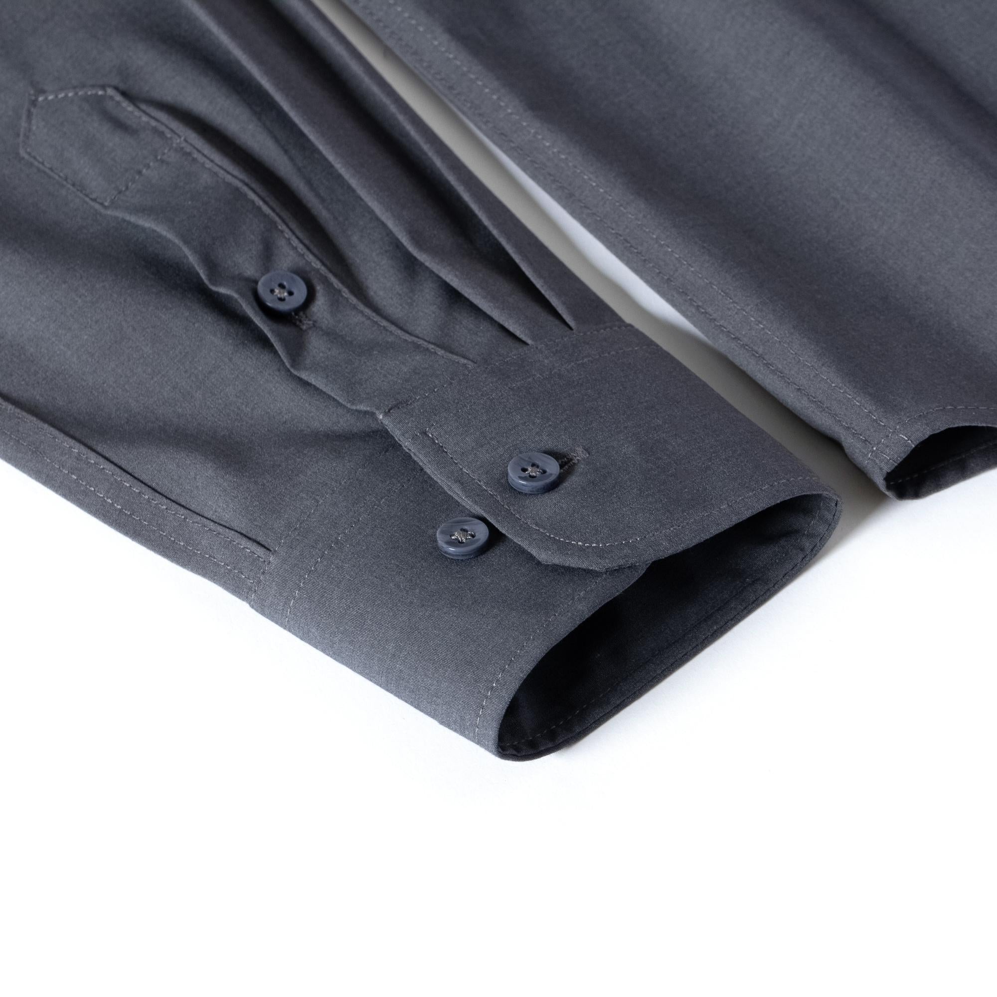 FAHIZO Men's Dress Shirt Casual Regular Fit Stretch Soild Long Sleeve Button Up Shirts