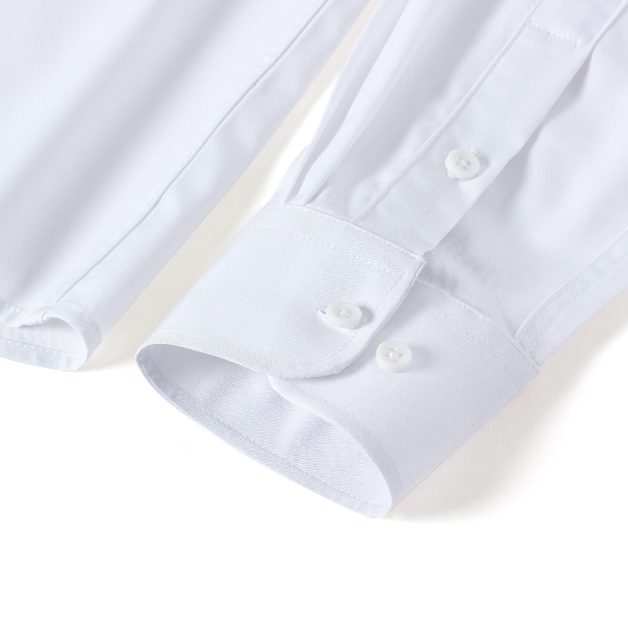 FAHIZO Men's Dress Shirt Casual Regular Fit Stretch Soild Long Sleeve Button Up Shirts