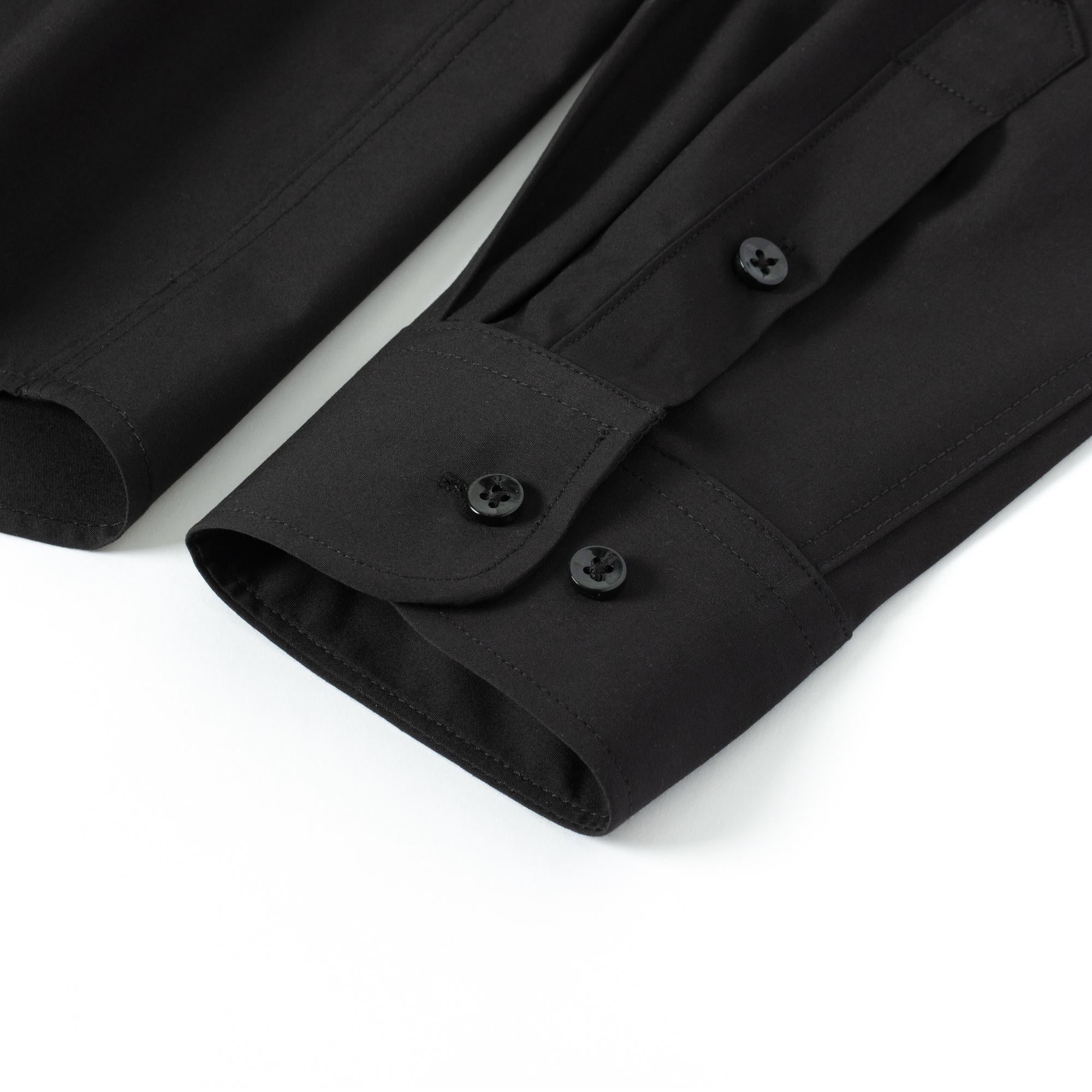 FAHIZO Men's Dress Shirt Casual Regular Fit Stretch Soild Long Sleeve Button Up Shirts